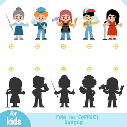 Find the correct shadow education game vector