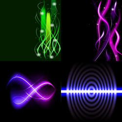 set of colorful abstract background with blurred vector image