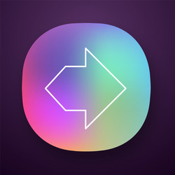 double arrow app icon two way navigation vector image
