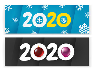 happy new 2020 year concept vector