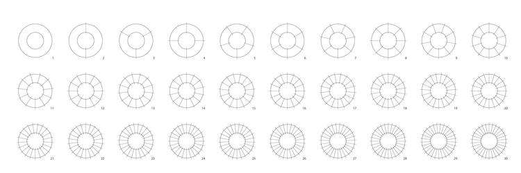 line donut chart circle pie graph for analyzing vector