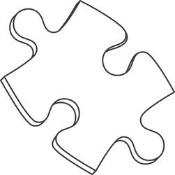 Puzzle piece icon vector