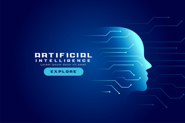 AI Technology Data Network vector image
