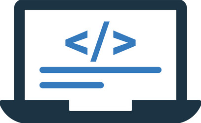code coding icon simple editable vector image