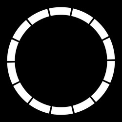 Dashed Segmented Circle - 14 Parts vector image