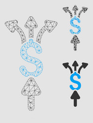 divide payments mesh 2d model and triangle vector image