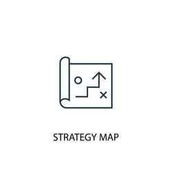 Strategy map concept line icon simple element vector