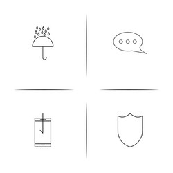 Web and text simple linear icons set outlined vector
