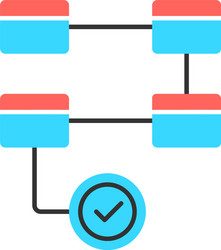 Activity diagram color icon workflow actions vector