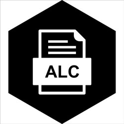 alc file document icon vector image