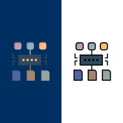 algorithm program user document icons flat vector image
