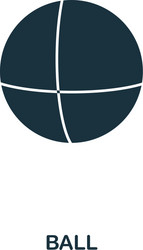 ball icon mobile apps printing and more usage vector image