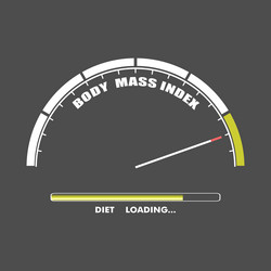 body mass index meter read level result color vector