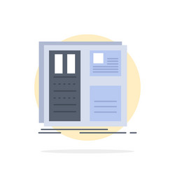 design grid interface layout ui flat color icon vector image