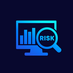 Risk assessment icon art Royalty Free Vector Image