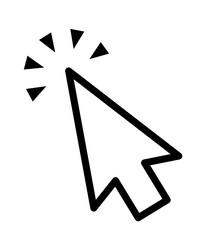 click cursor set computer pointer hand and arrow vector image