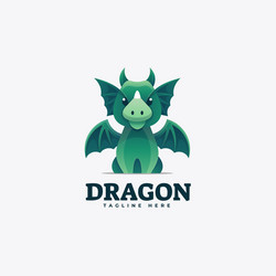 Logo dragon gradient colorful style vector