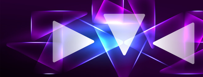 neon lights hacking geometric background virtual vector image