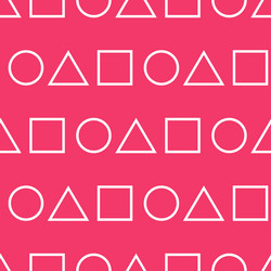 triangle circle square shapes seamless pattern vector image