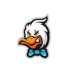 Angry Duck Mascot Logo Vector Image