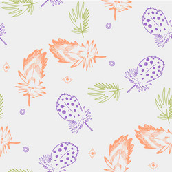 Seamless background pattern with abstract feathers vector