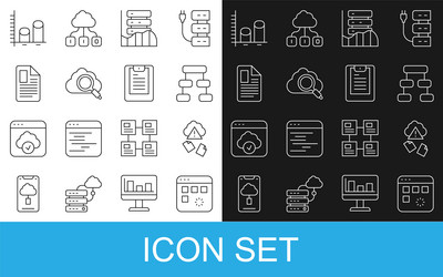 set line loading data window cloud hacking vector image