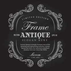 Vintage Chalkboard Frame Label Vector Image