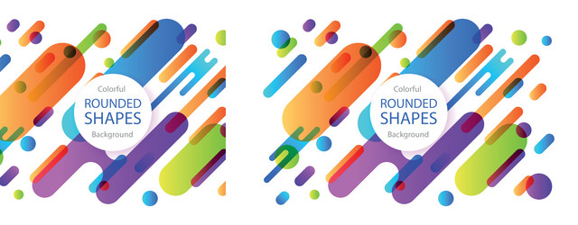 abstract background with colorful rounded shapes vector image