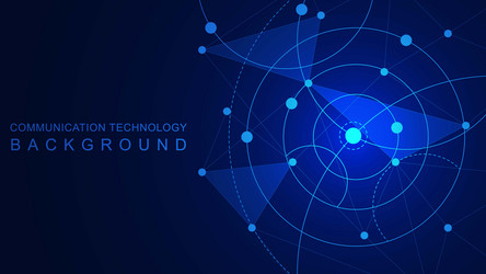 geometric circuit dots and lines connection vector image