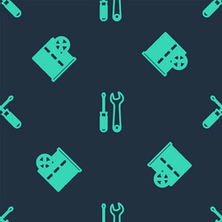 Set line screwdriver and wrench database server vector