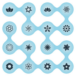 Set of simple icons element vector