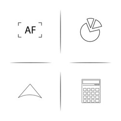 web and text simple linear icons set outlined vector image