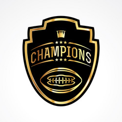 american football champions badge emblem vector