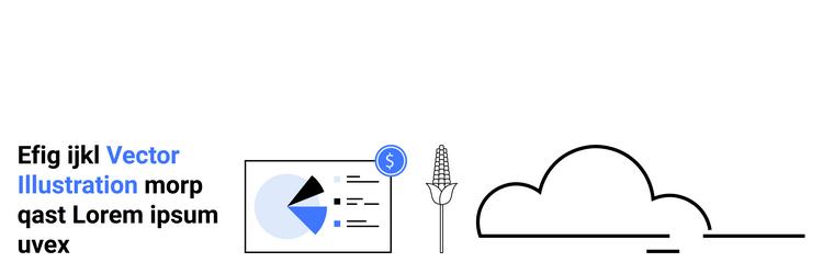 data analytics chart with pie graph corn plant vector image