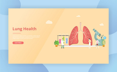 Lungs healthy treatment concept for website vector