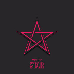 star 3d abstract symbol popularity concept vector