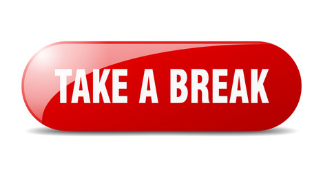 Take a break button sign key push vector