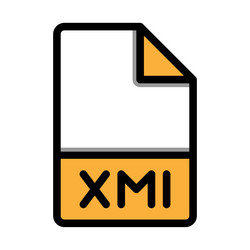 xml file type format icon extension document vector image