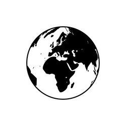 Earth globe icon vector