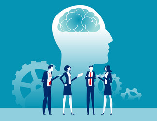 mind development oriented with team developer vector image