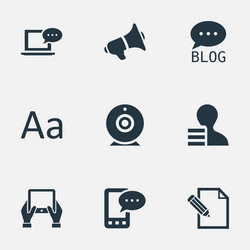 set of simple user icons vector image