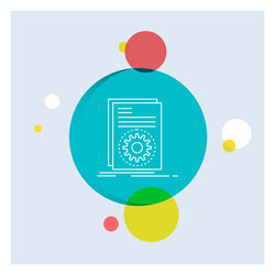Code executable file running script white line vector