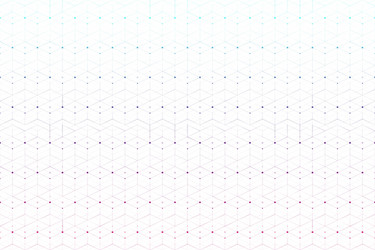 Geometric pattern with connected lines and dots vector