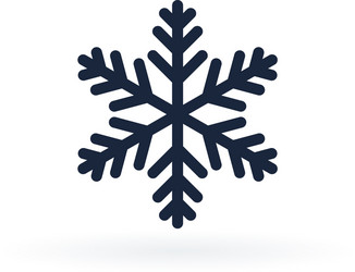 Simple icon a snowflake in line style vector