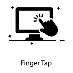 finger tap vector