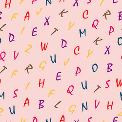 seamless pattern with mistral style alphabets vector