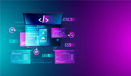 App Development & Coding vector image