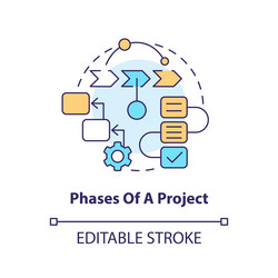 phases of project concept icon vector