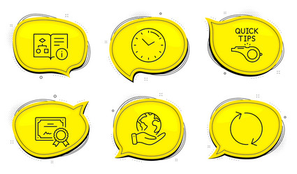 technical algorithm tutorials and refresh icons vector image