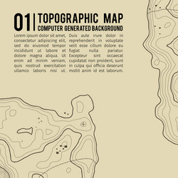 Topographic map background with space for copy vector